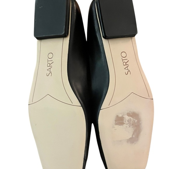 FRANCO SARTO TRACY FLATS SIZE 8.5 SQUARE TOE w/ FLAP DETAIL SLIP-ONS - Picture 7 of 7